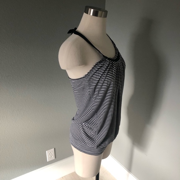 Express Striped Halter Tank Top Blouse - Picture 11 of 16